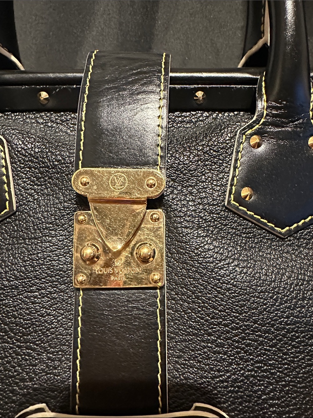 Louis Vuitton Suhali L'Ingenieux PM Black Leather Doctor Bag with Gold Hardware - Picture 2 of 12